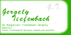 gergely tiefenbach business card